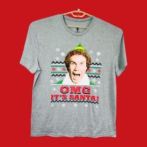 🎄|•ELF•| Will Farrell 'OMG IT'S SANTA!' Elf Christmas T-Shirt